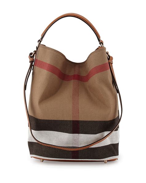 burberry medium check canvas hobo bag|Designer Shoulder Bags For Women .